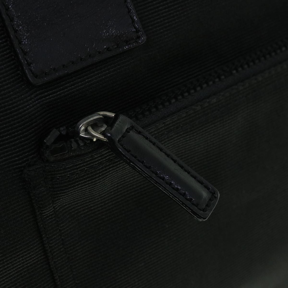 FENDI Hand Bag Nylon Black Brown bs8205