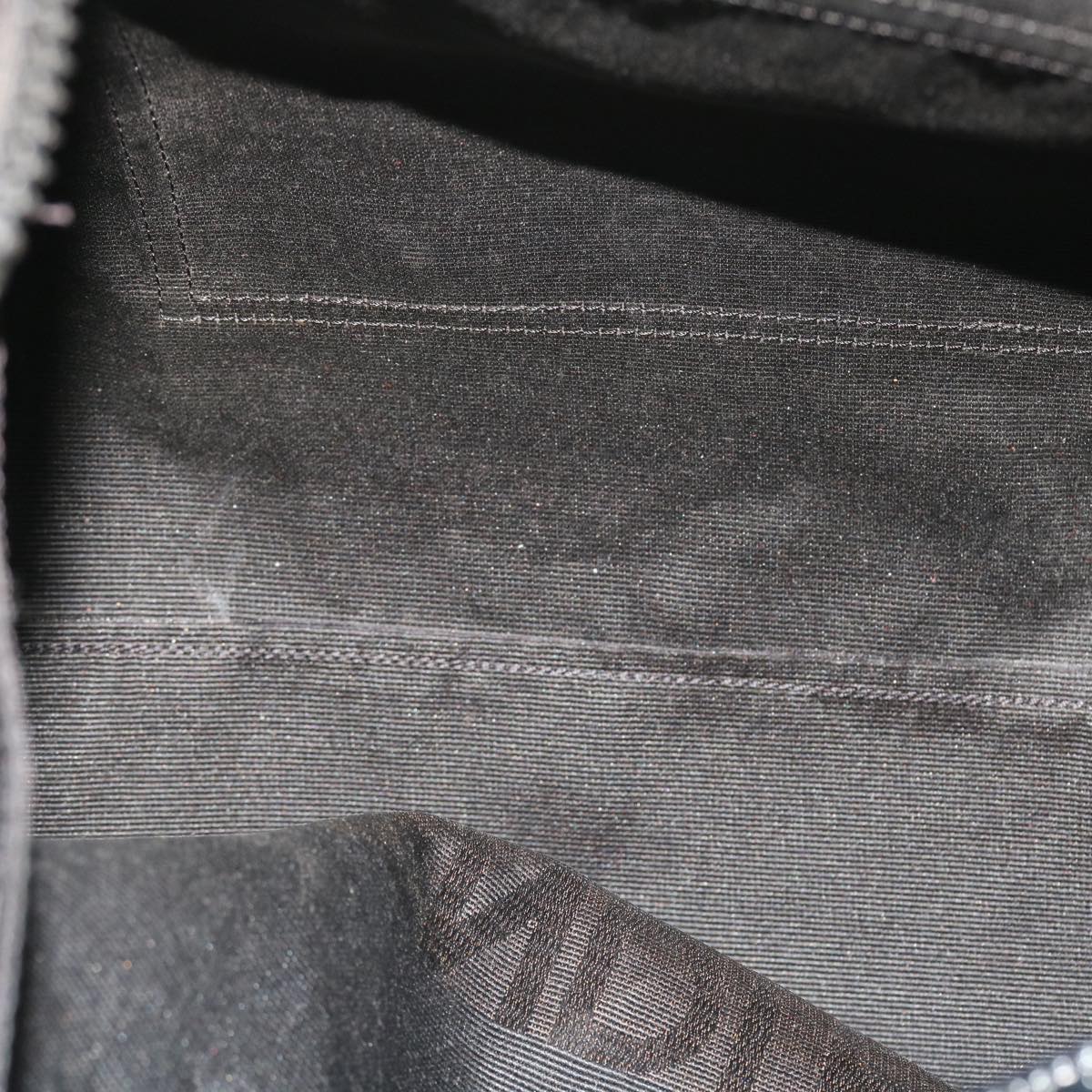 FENDI Hand Bag Nylon Black Brown bs8205