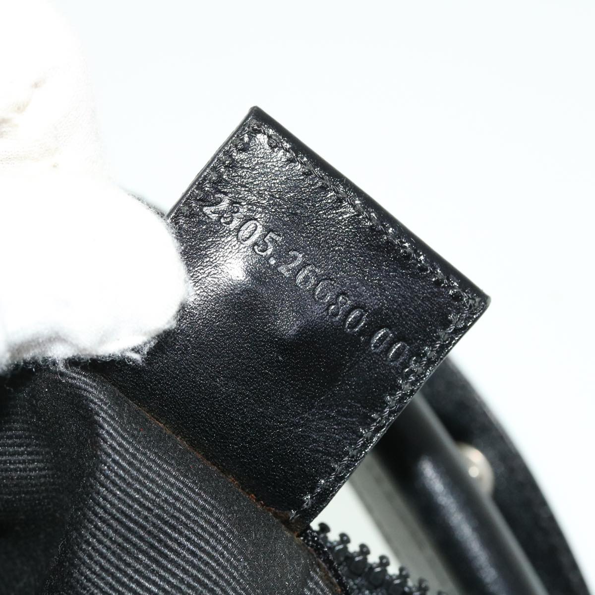FENDI Hand Bag Nylon Black Brown bs8205
