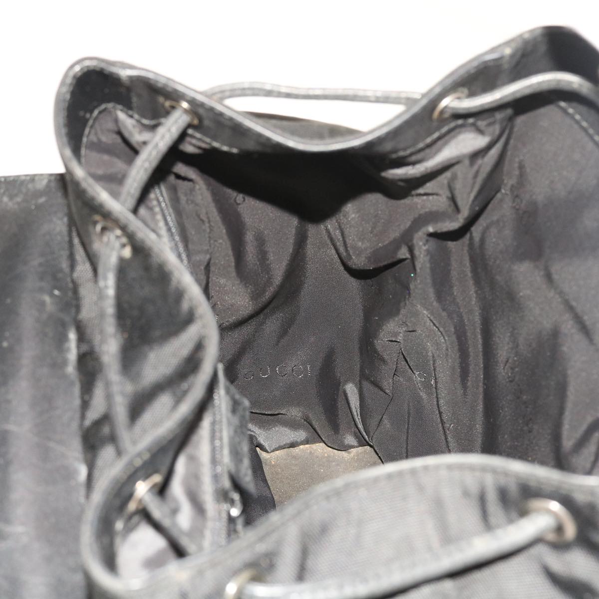GUCCI Backpack Nylon Canvas Black 003 0233 2123 bs8250