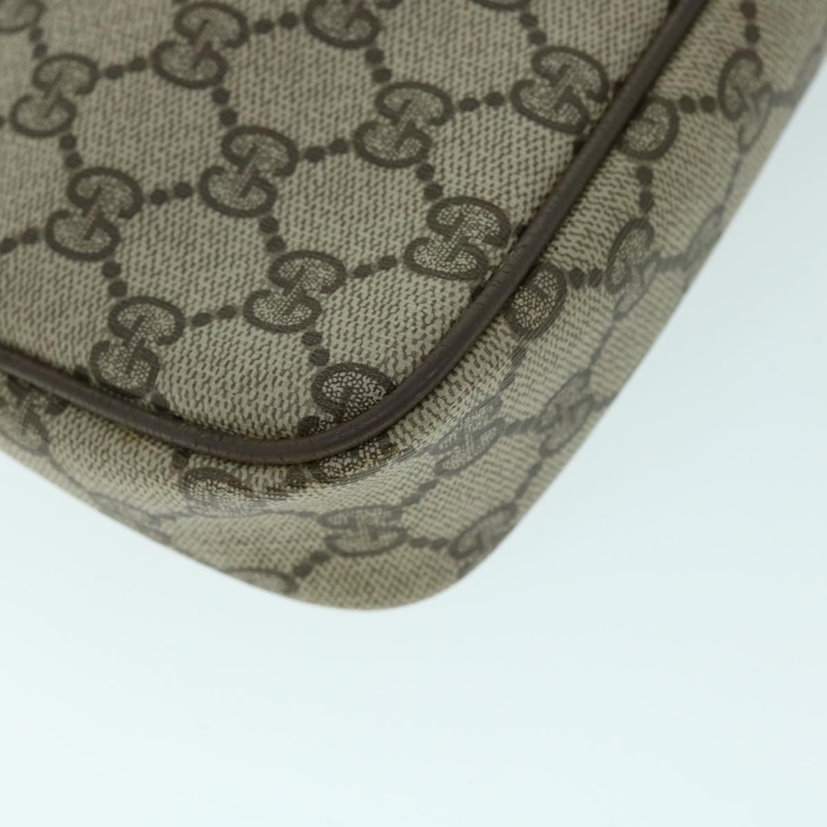 GUCCI GG Canvas Shoulder Bag PVC Leather Beige bs8259