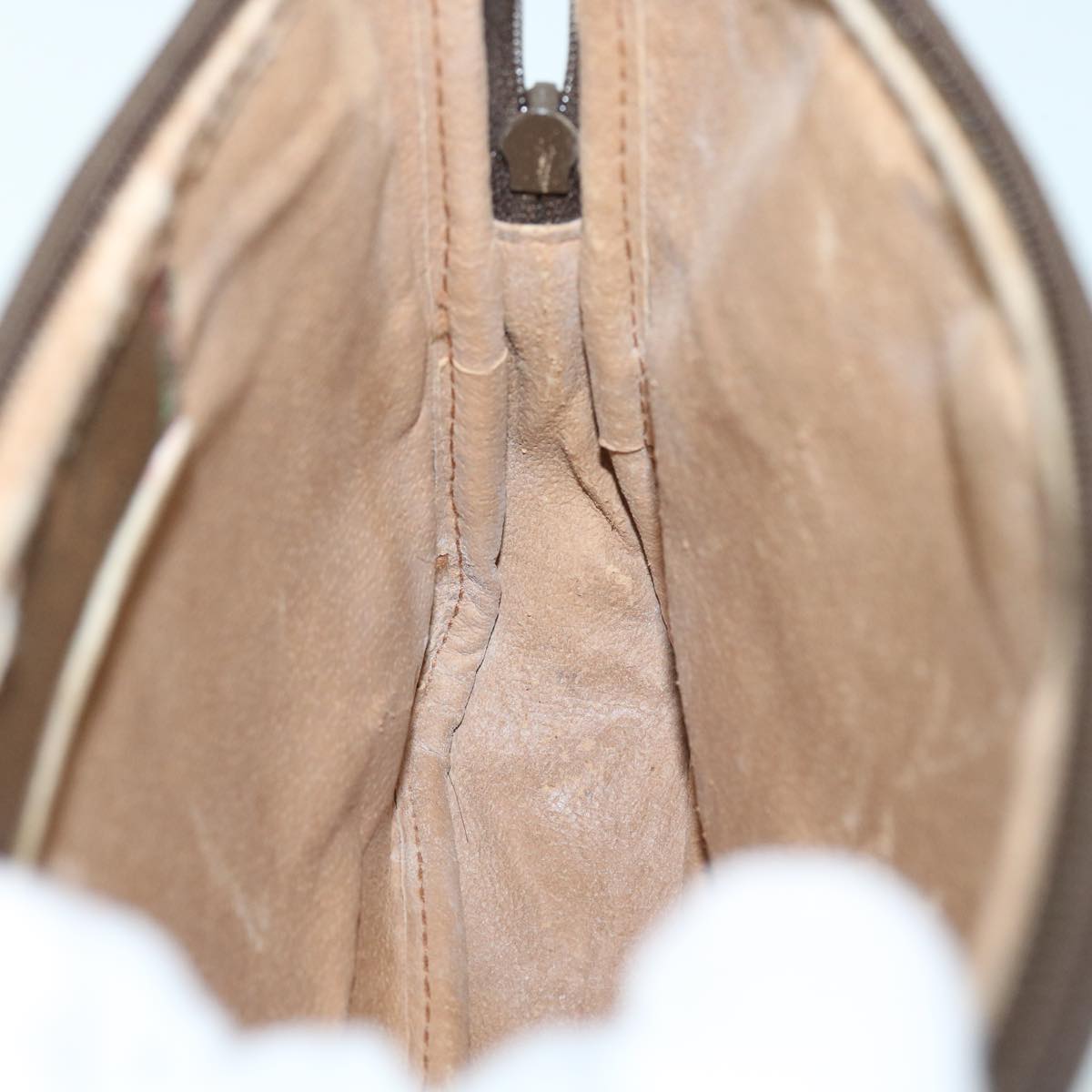 GUCCI GG Canvas Shoulder Bag PVC Leather Beige bs8259
