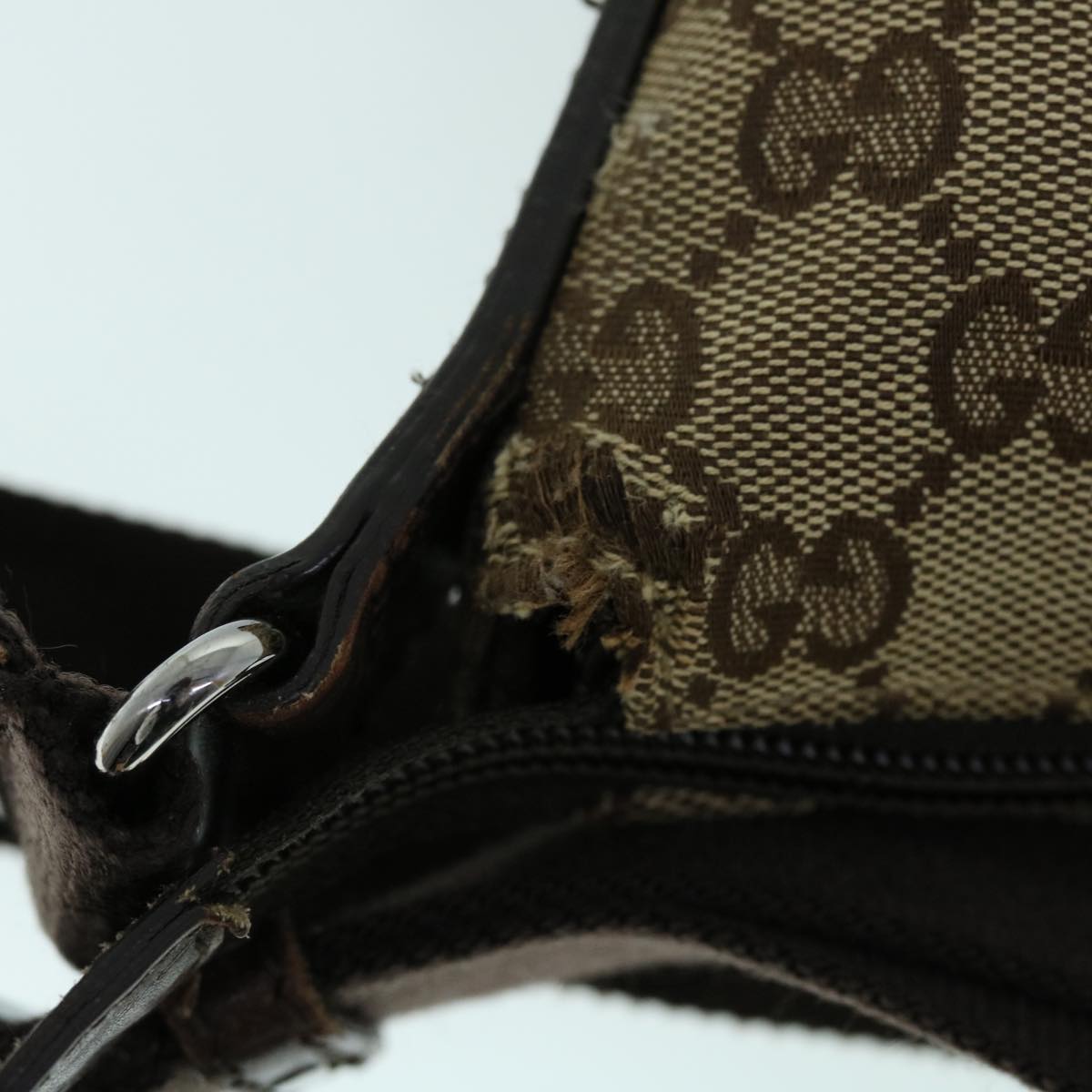 GUCCI GG Canvas Shoulder Bag Beige Brown 145872 123 bs8422