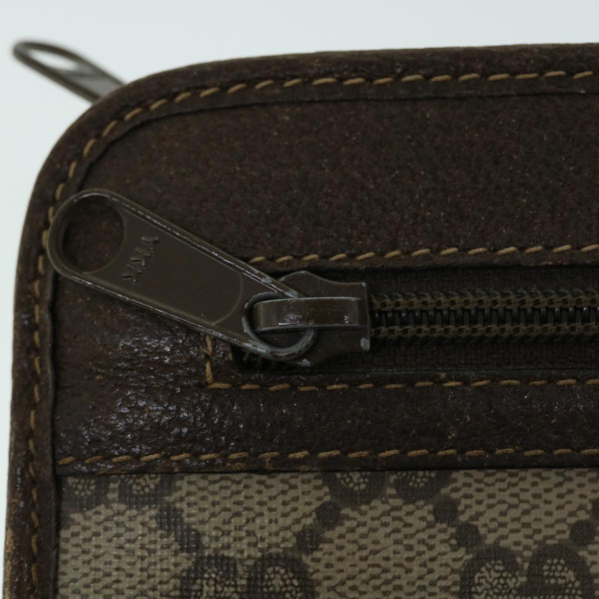 GUCCI GG Canvas Clutch Bag PVC Leather Beige Brown 014 123 6053 bs8482