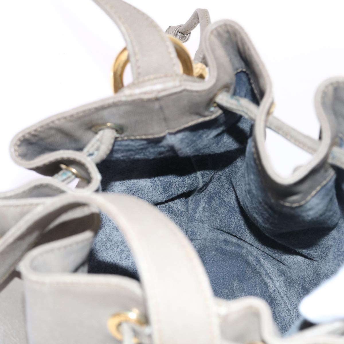 GUCCI Shoulder Bag Leather Gray bs8485