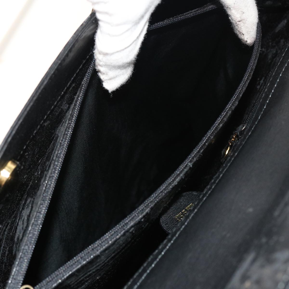 GUCCI Bamboo Hand Bag Leather Black 002 123 0322 bs8489