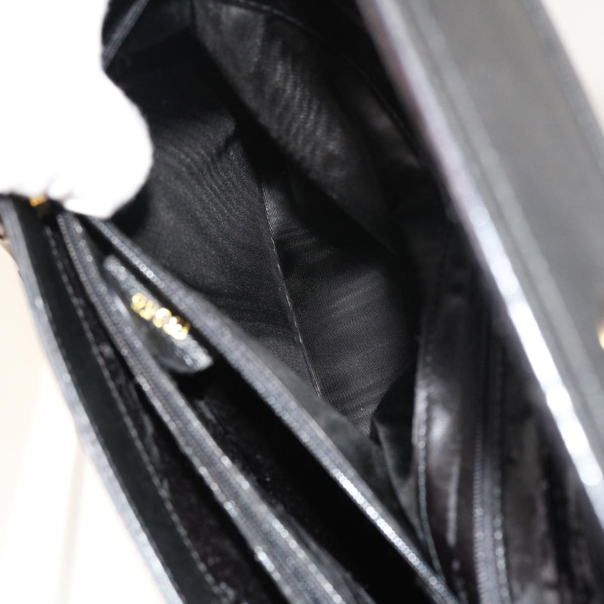 GUCCI Bamboo Hand Bag Leather Black 002 123 0322 bs8489