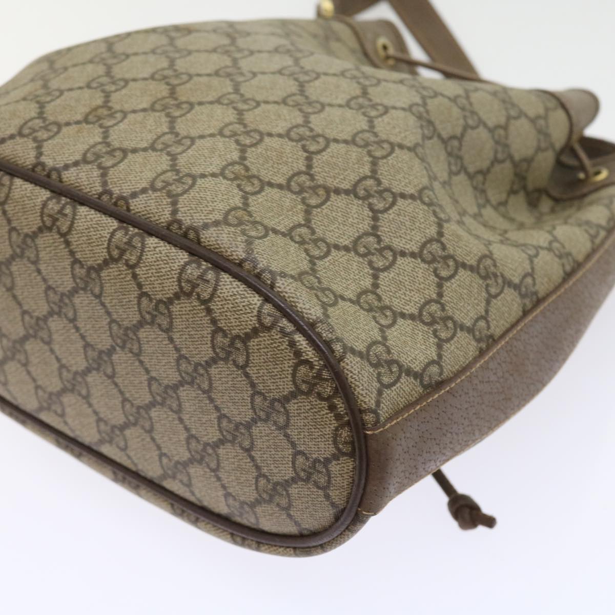 GUCCI GG Canvas Shoulder Bag PVC Leather Beige 001 115 6179 4023 bs8584