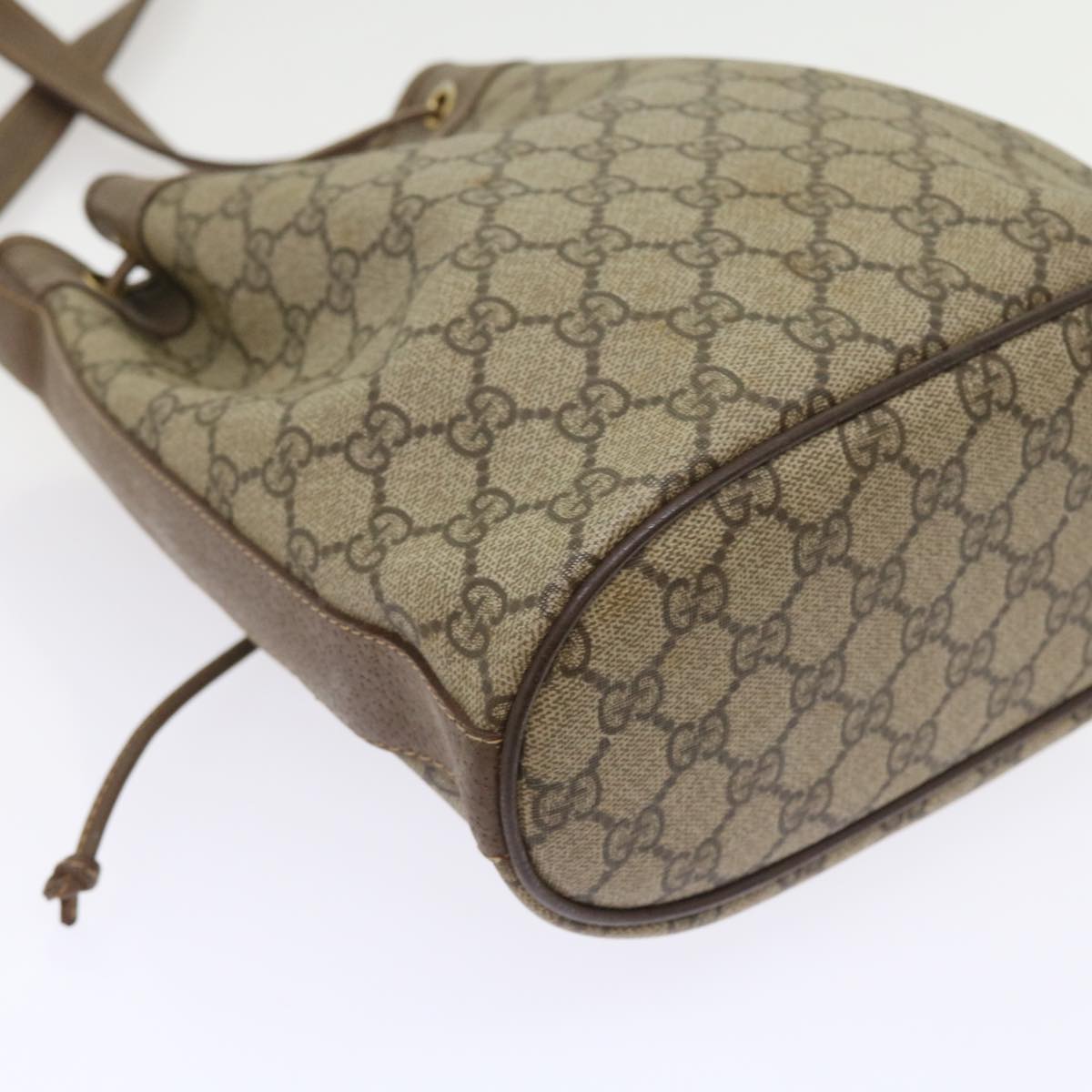GUCCI GG Canvas Shoulder Bag PVC Leather Beige 001 115 6179 4023 bs8584
