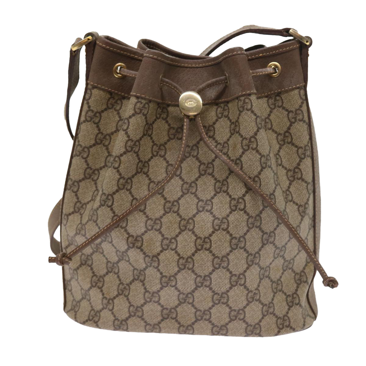 GUCCI GG Canvas Shoulder Bag PVC Leather Beige 001 115 6179 4023 bs8584