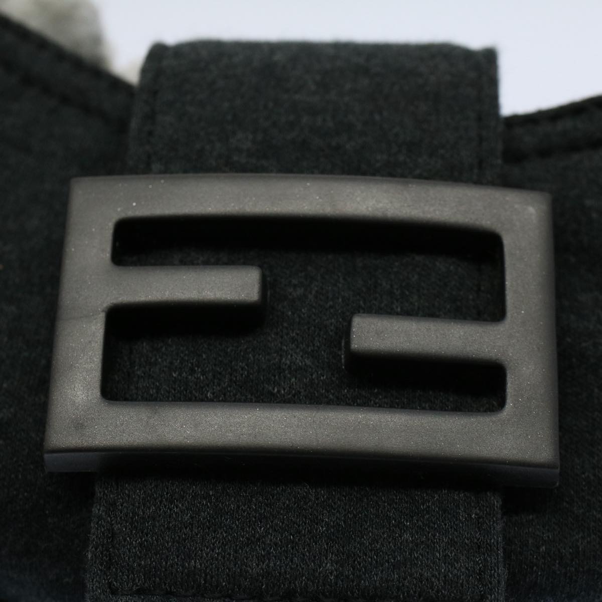FENDI Mini Mamma Baguette Pouch Cotton Gray bs8606