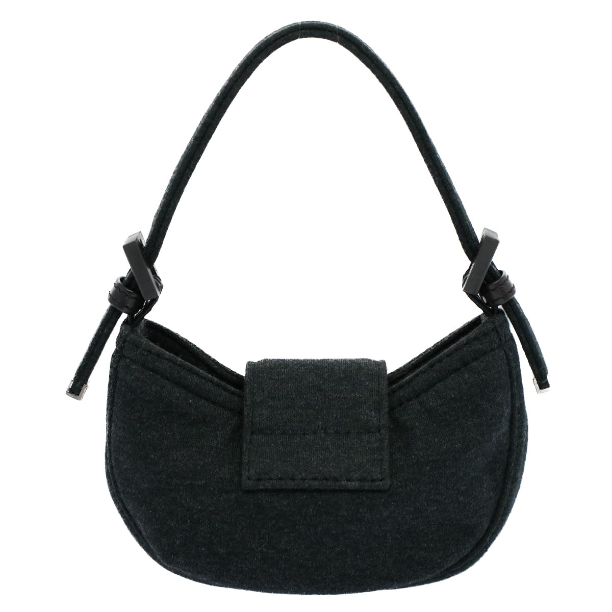 FENDI Mini Mamma Baguette Pouch Cotton Gray bs8606
