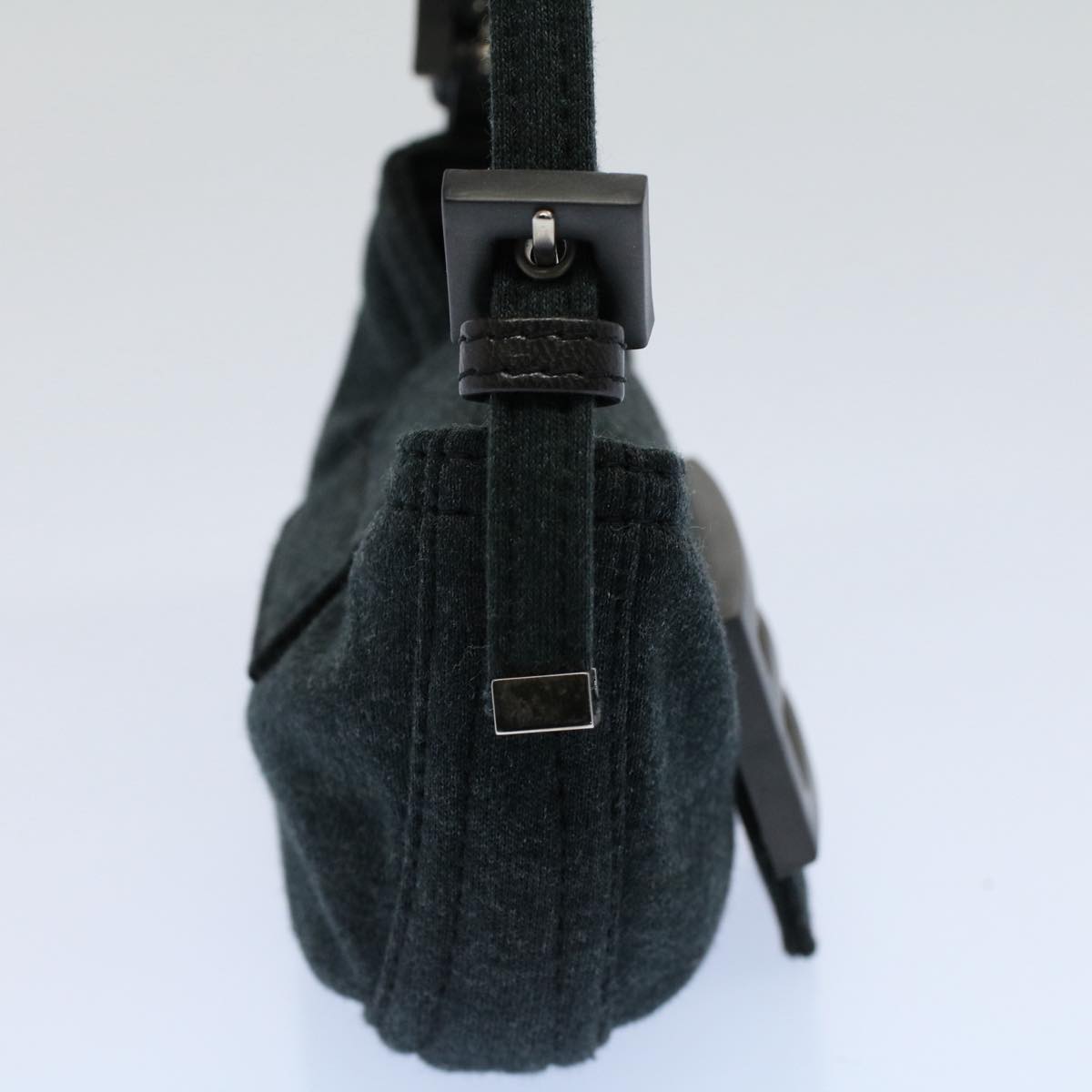 FENDI Mini Mamma Baguette Pouch Cotton Gray bs8606