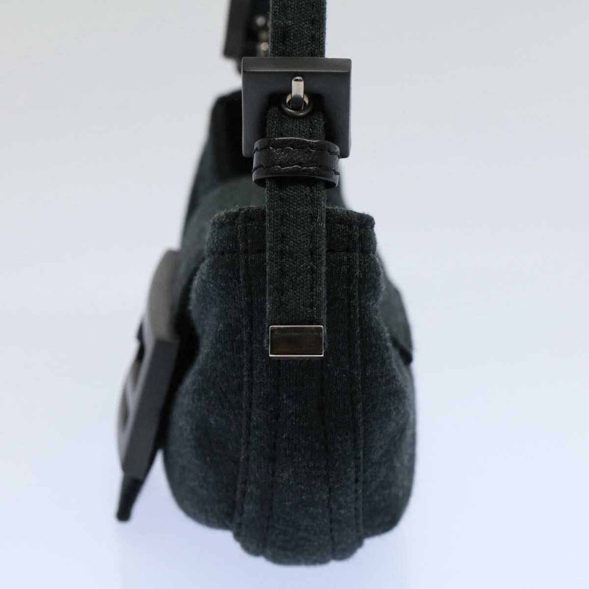 FENDI Mini Mamma Baguette Pouch Cotton Gray bs8606