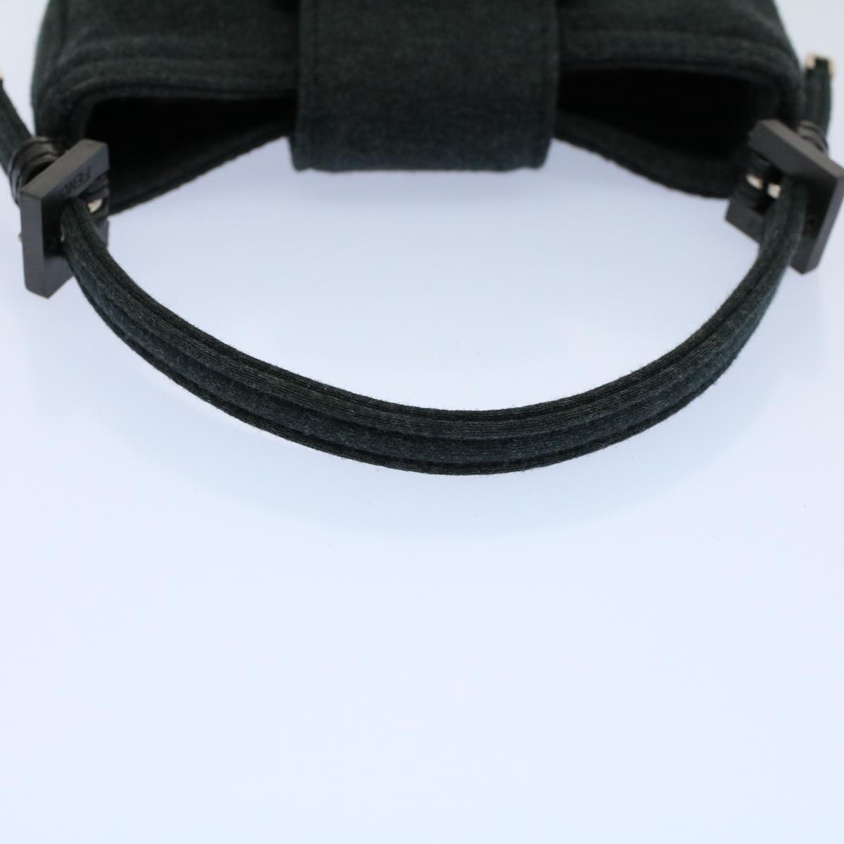 FENDI Mini Mamma Baguette Pouch Cotton Gray bs8606
