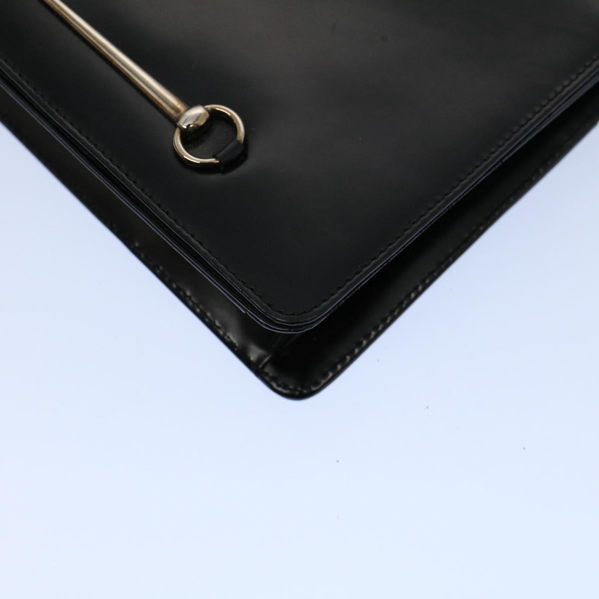 GUCCI Shoulder Bag Leather Black 007 1013 0272 bs8632