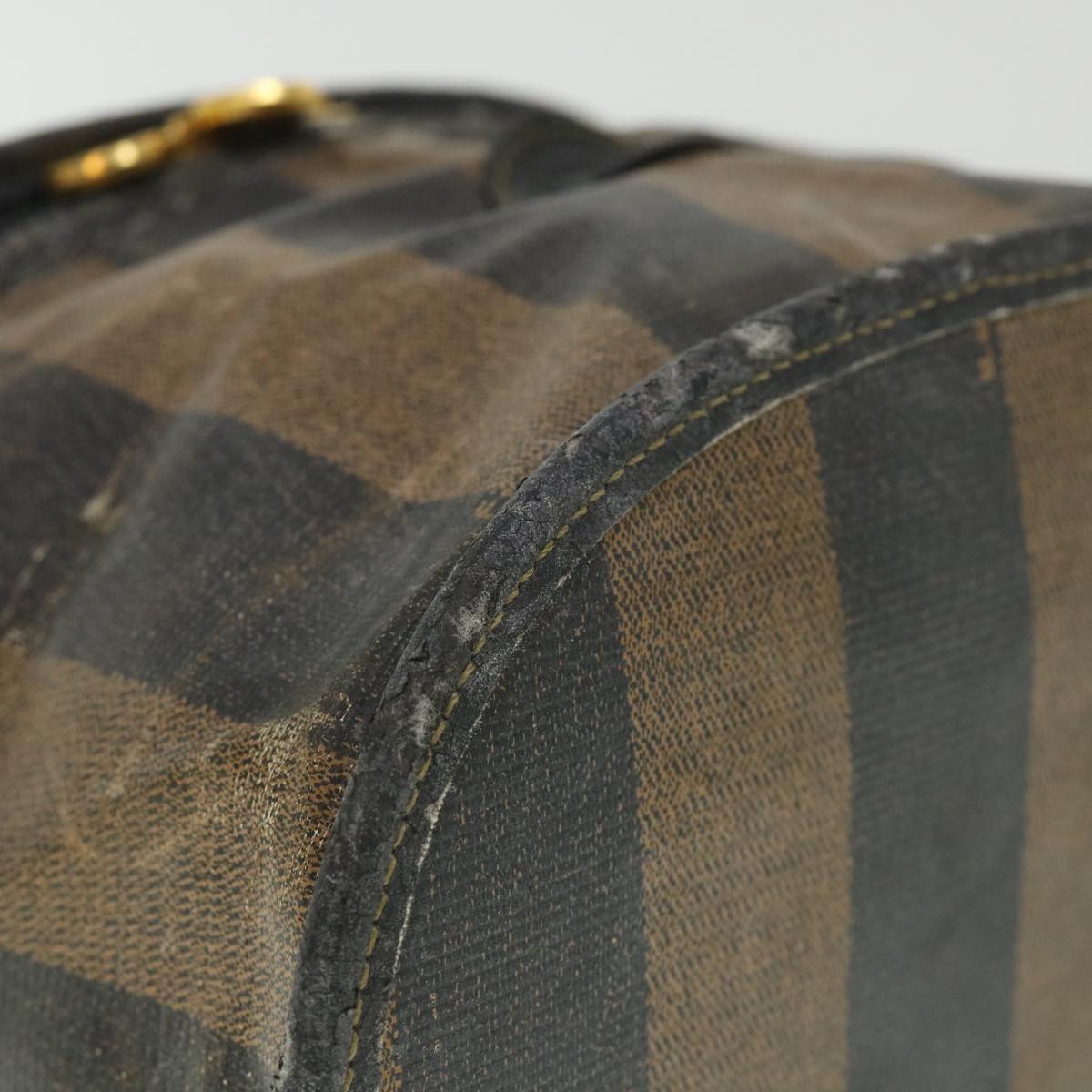 FENDI Pecan Canvas Vanity Cosmetic Pouch Black Brown bs8733