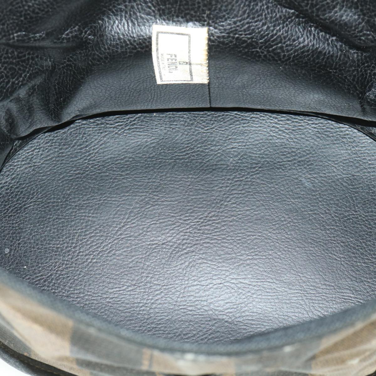 FENDI Pecan Canvas Vanity Cosmetic Pouch Black Brown bs8733