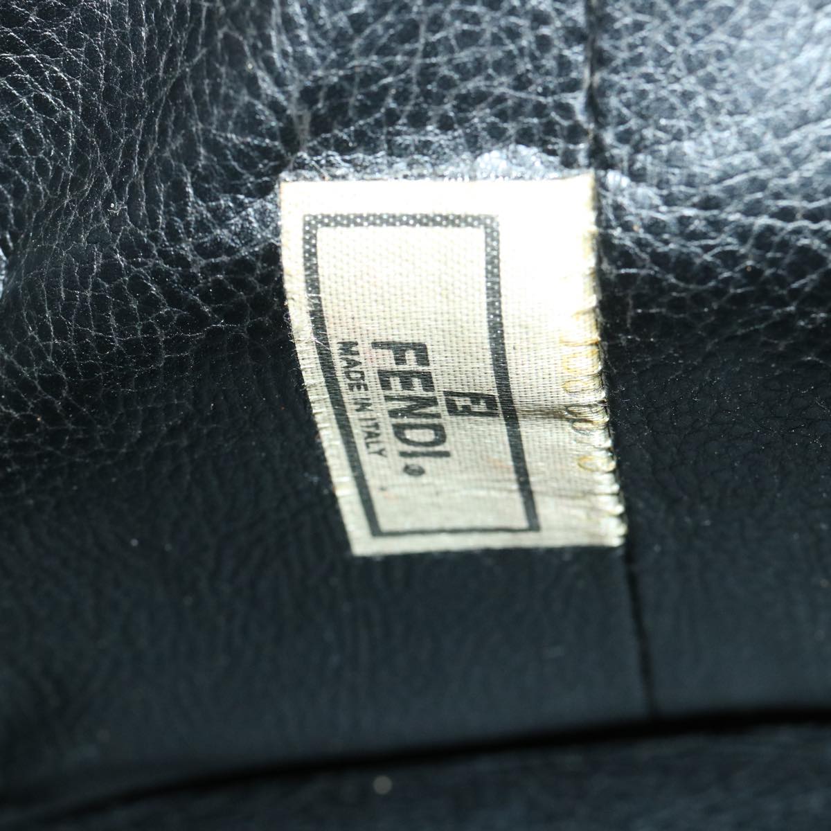 FENDI Pecan Canvas Vanity Cosmetic Pouch Black Brown bs8733