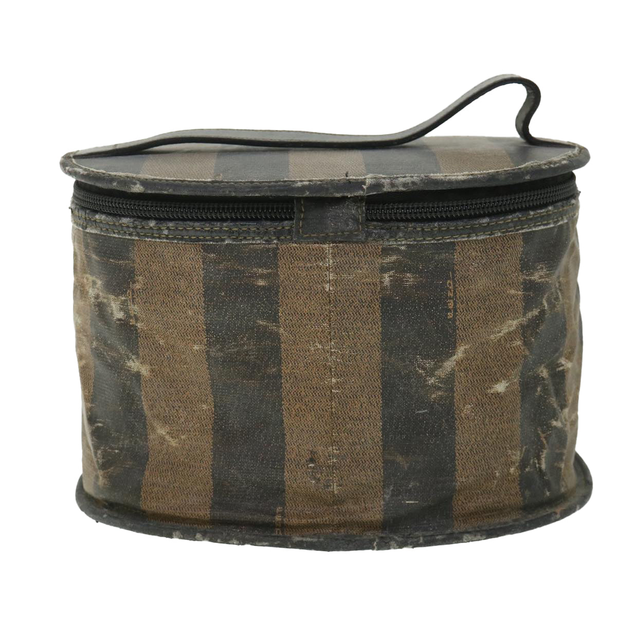 FENDI Pecan Canvas Vanity Cosmetic Pouch Black Brown bs8733
