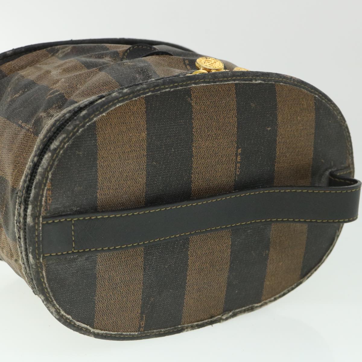 FENDI Pecan Canvas Vanity Cosmetic Pouch Black Brown bs8733