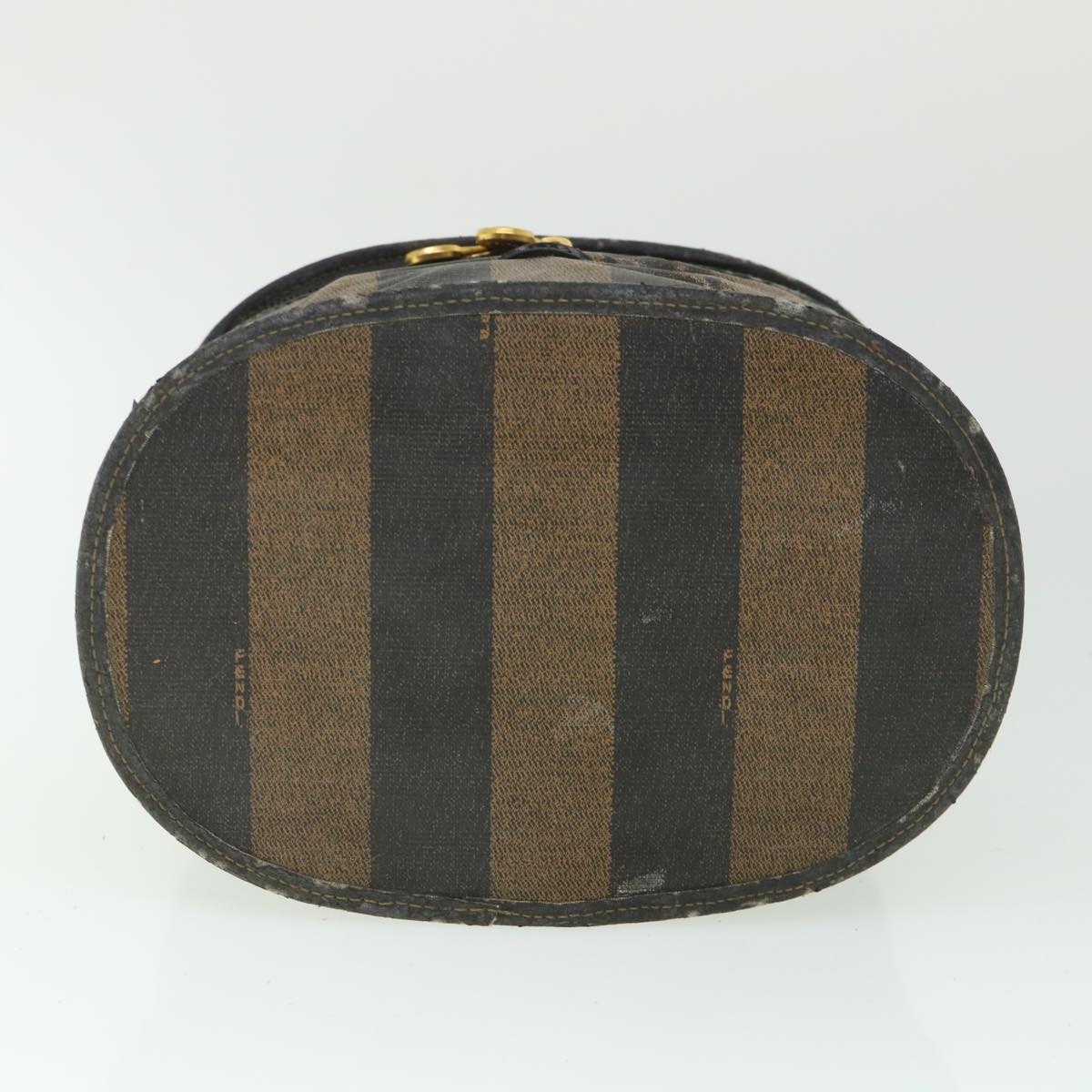 FENDI Pecan Canvas Vanity Cosmetic Pouch Black Brown bs8733