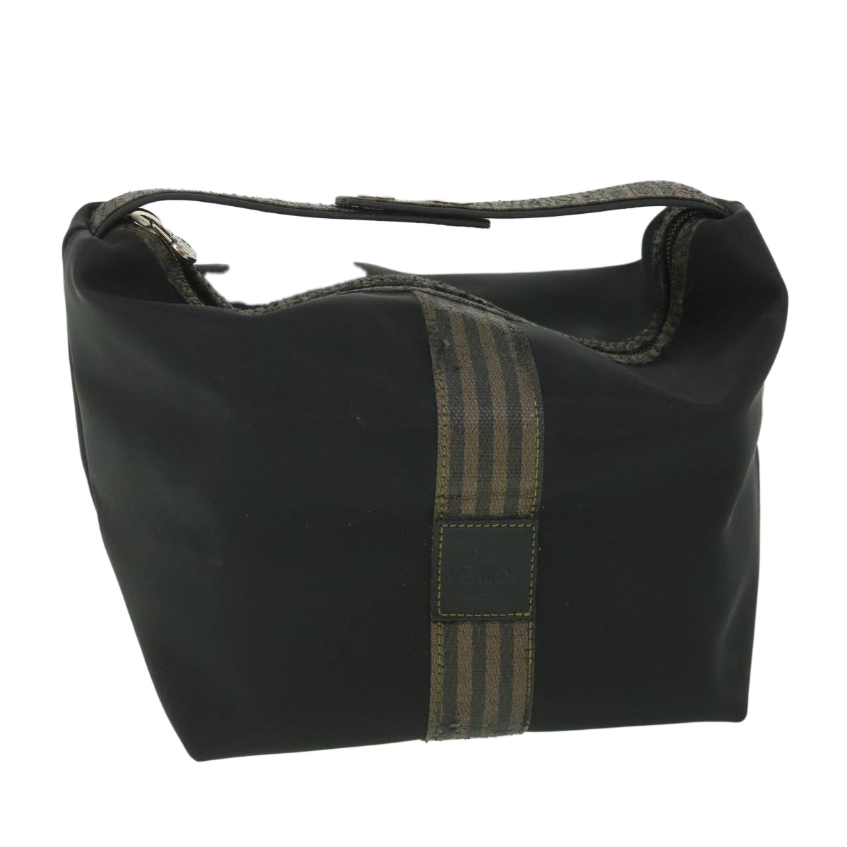 FENDI Pecan Canvas Hand Bag Black bs8734
