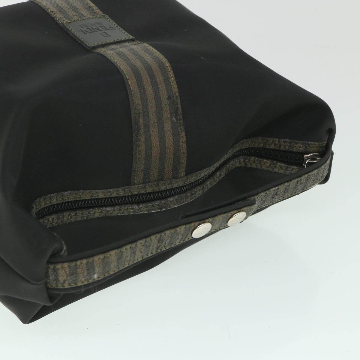 FENDI Pecan Canvas Hand Bag Black bs8734