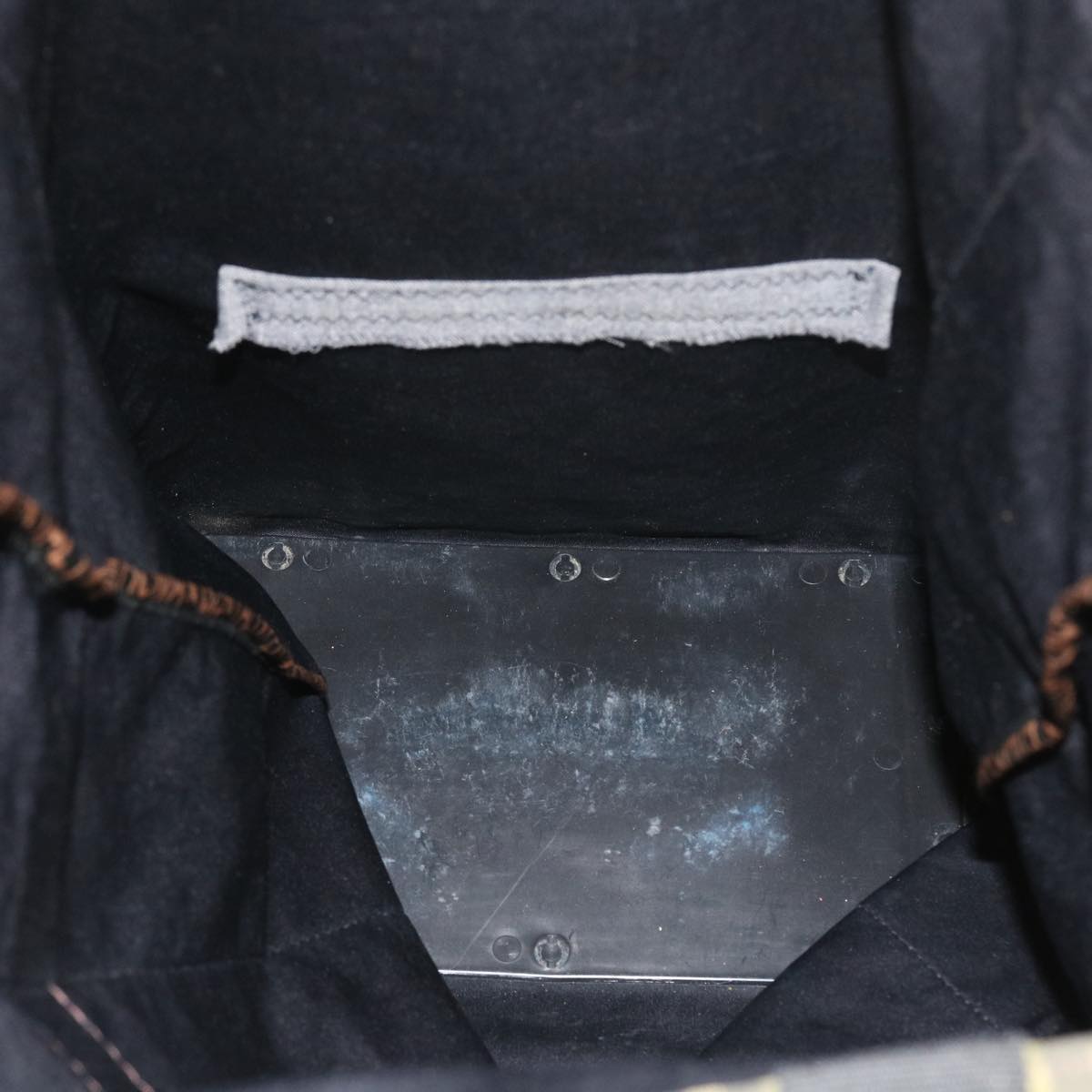 FENDI Zucca Canvas Carry Bag Black Brown bs8850
