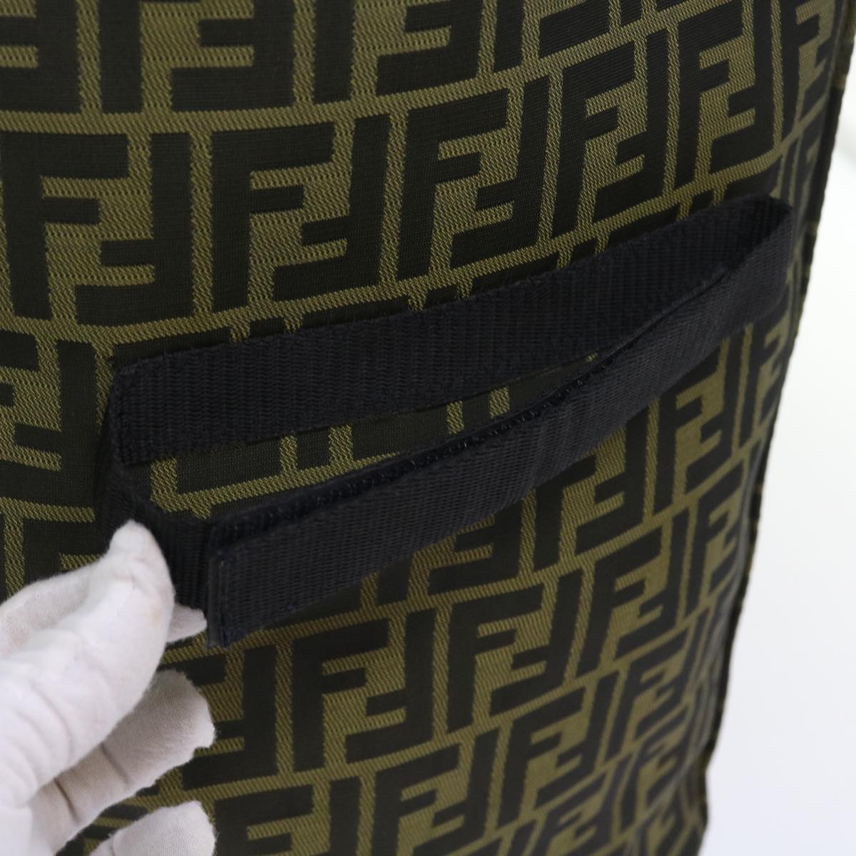 FENDI Zucca Canvas Carry Bag Black Brown bs8850
