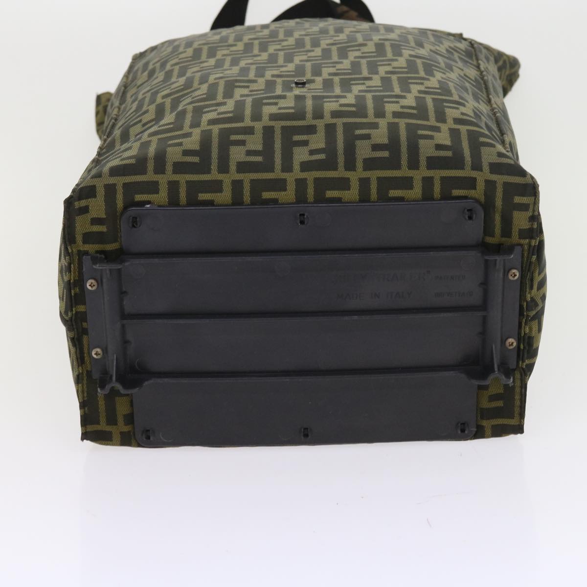 FENDI Zucca Canvas Carry Bag Black Brown bs8850