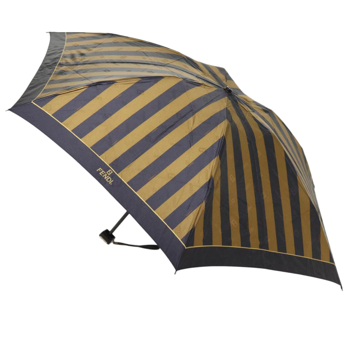 FENDI Zucchino Canvas Folding Umbrella Nylon 3Set Brown Beige bs8876
