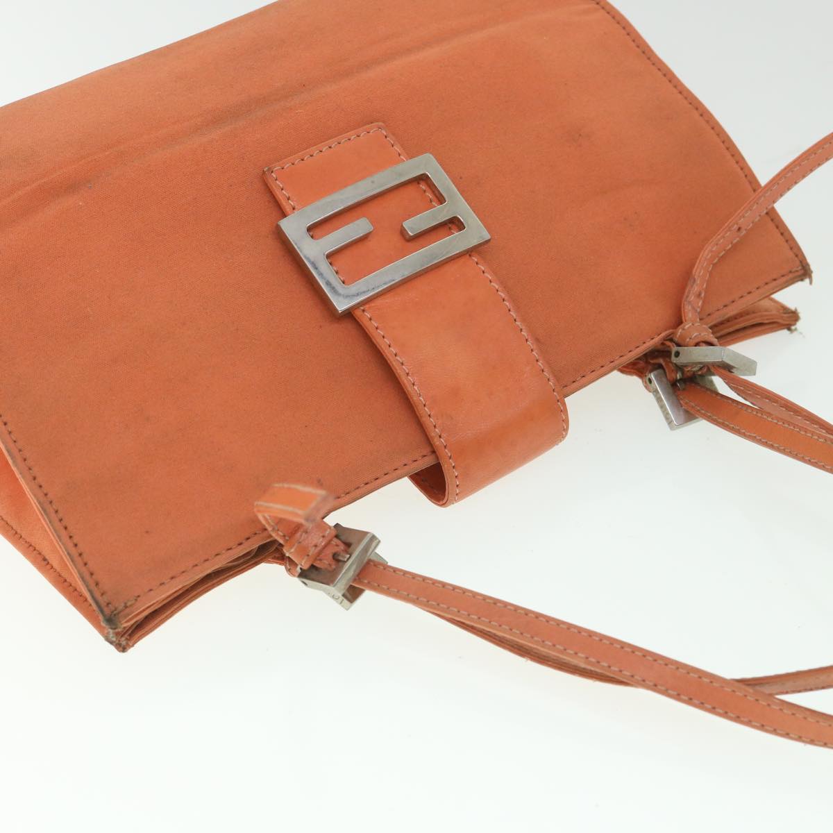 FENDI Shoulder Bag Nylon Orange bs8893