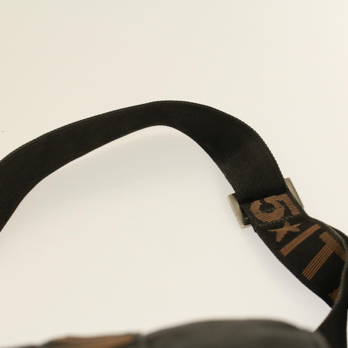 FENDI Boston Bag Nylon 2way Brown Black bs8911