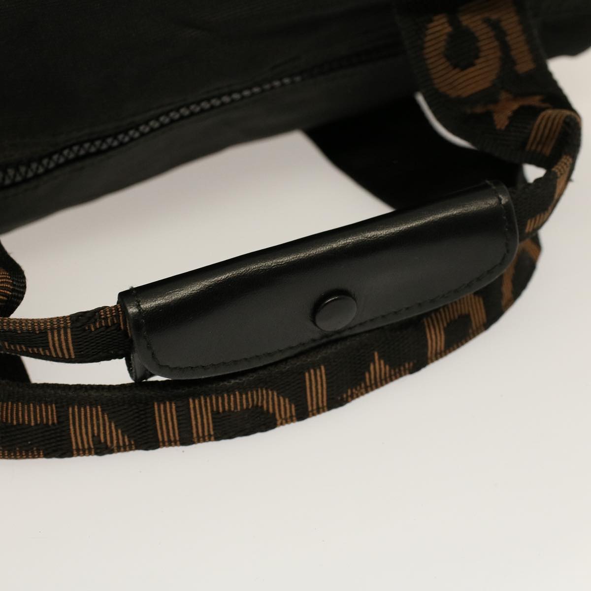 FENDI Boston Bag Nylon 2way Brown Black bs8911