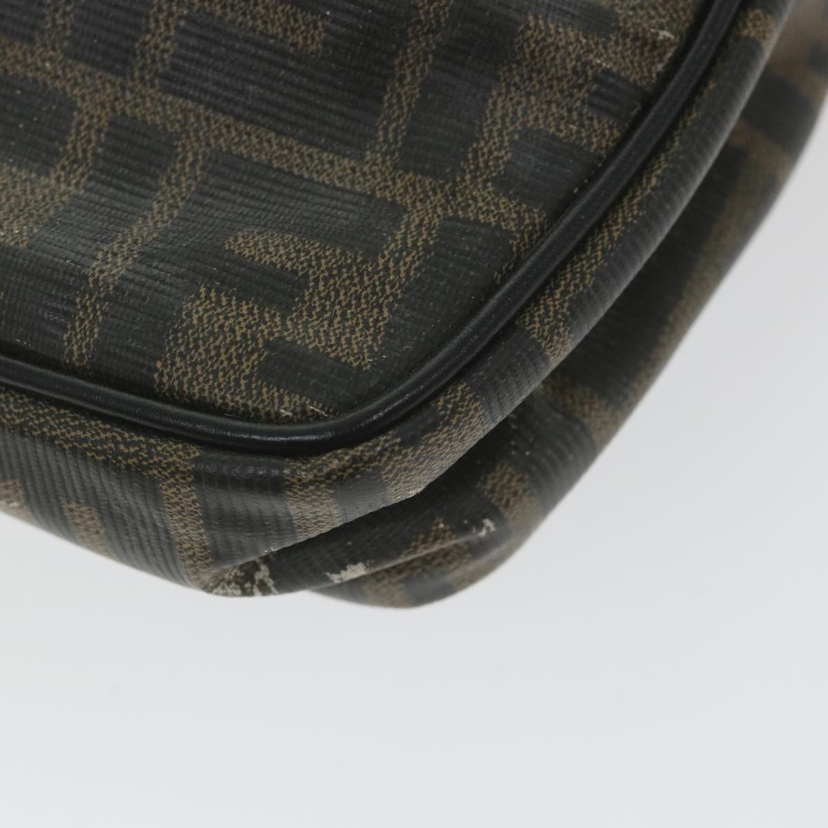 FENDI Zucca Canvas Shoulder Bag Coated Canvas Brown bs9073