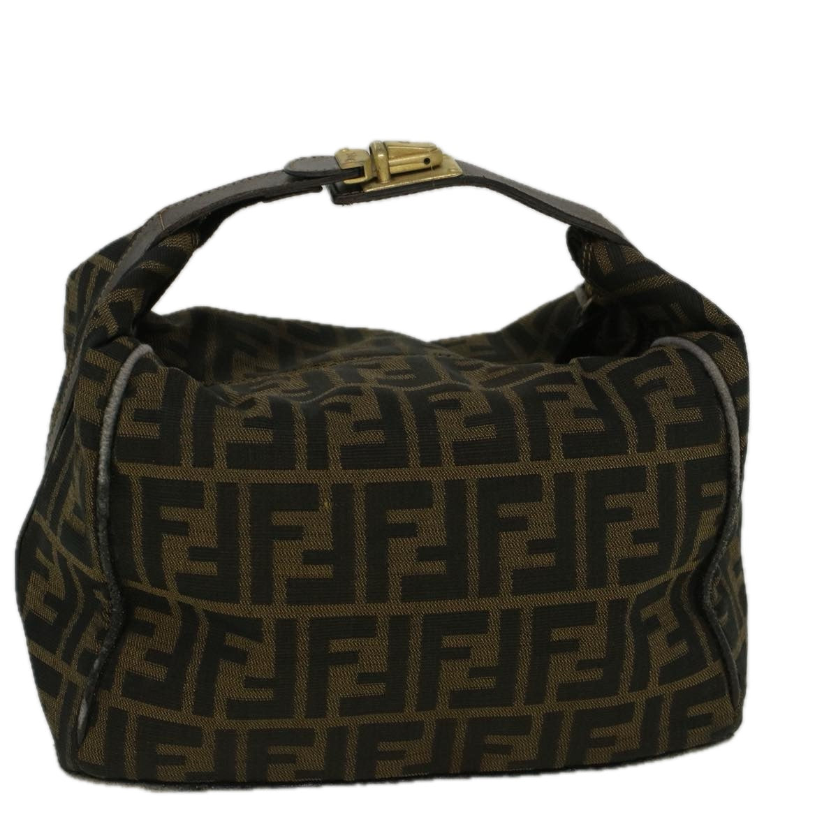 FENDI Zucca Canvas Hand Bag Brown bs9074