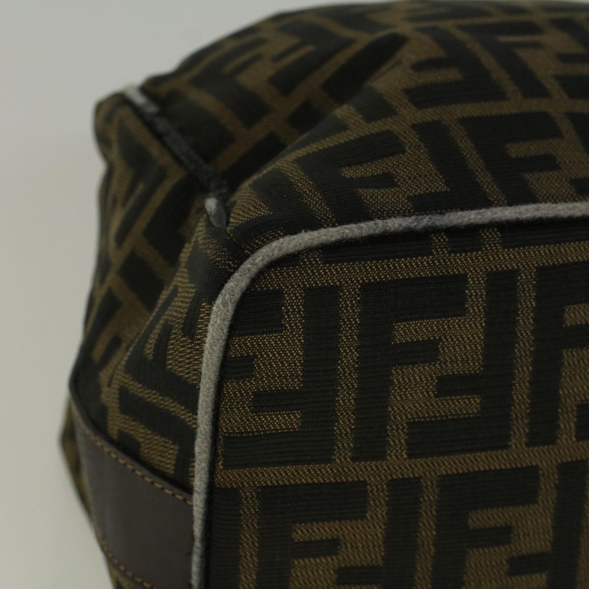 FENDI Zucca Canvas Hand Bag Brown bs9074