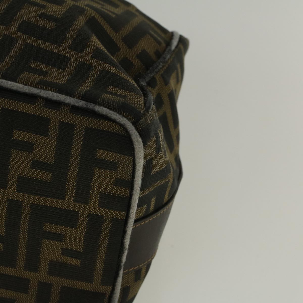 FENDI Zucca Canvas Hand Bag Brown bs9074