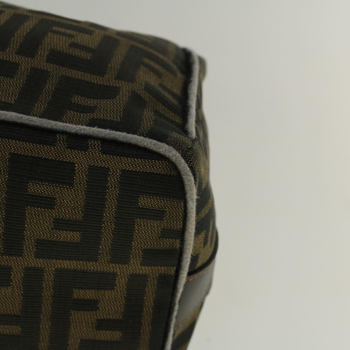 FENDI Zucca Canvas Hand Bag Brown bs9074