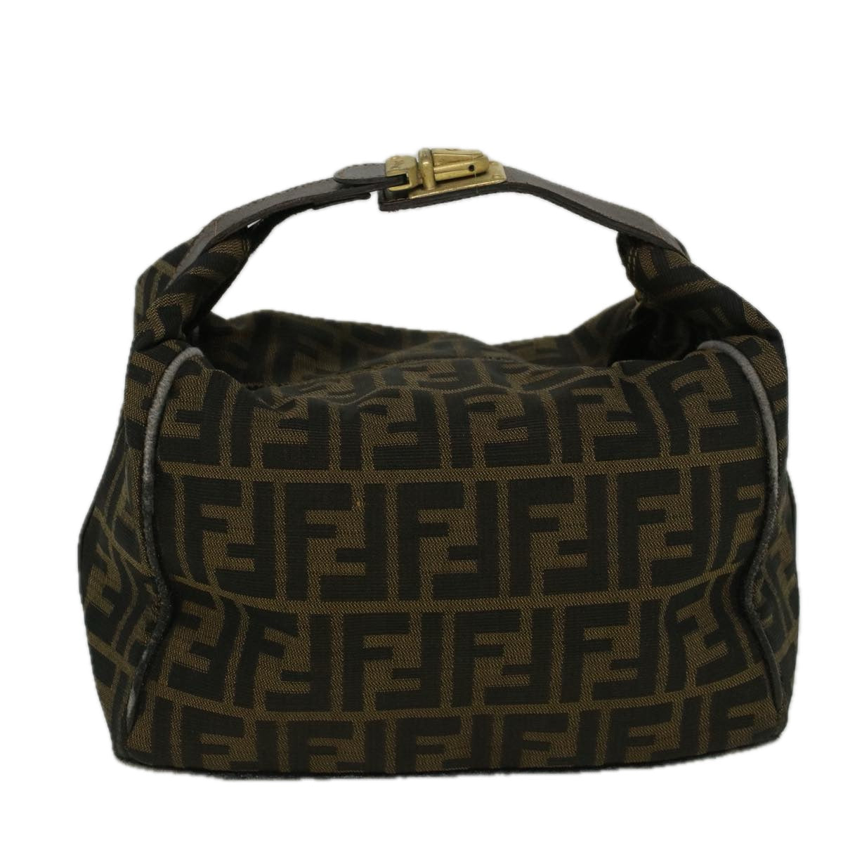 FENDI Zucca Canvas Hand Bag Brown bs9074