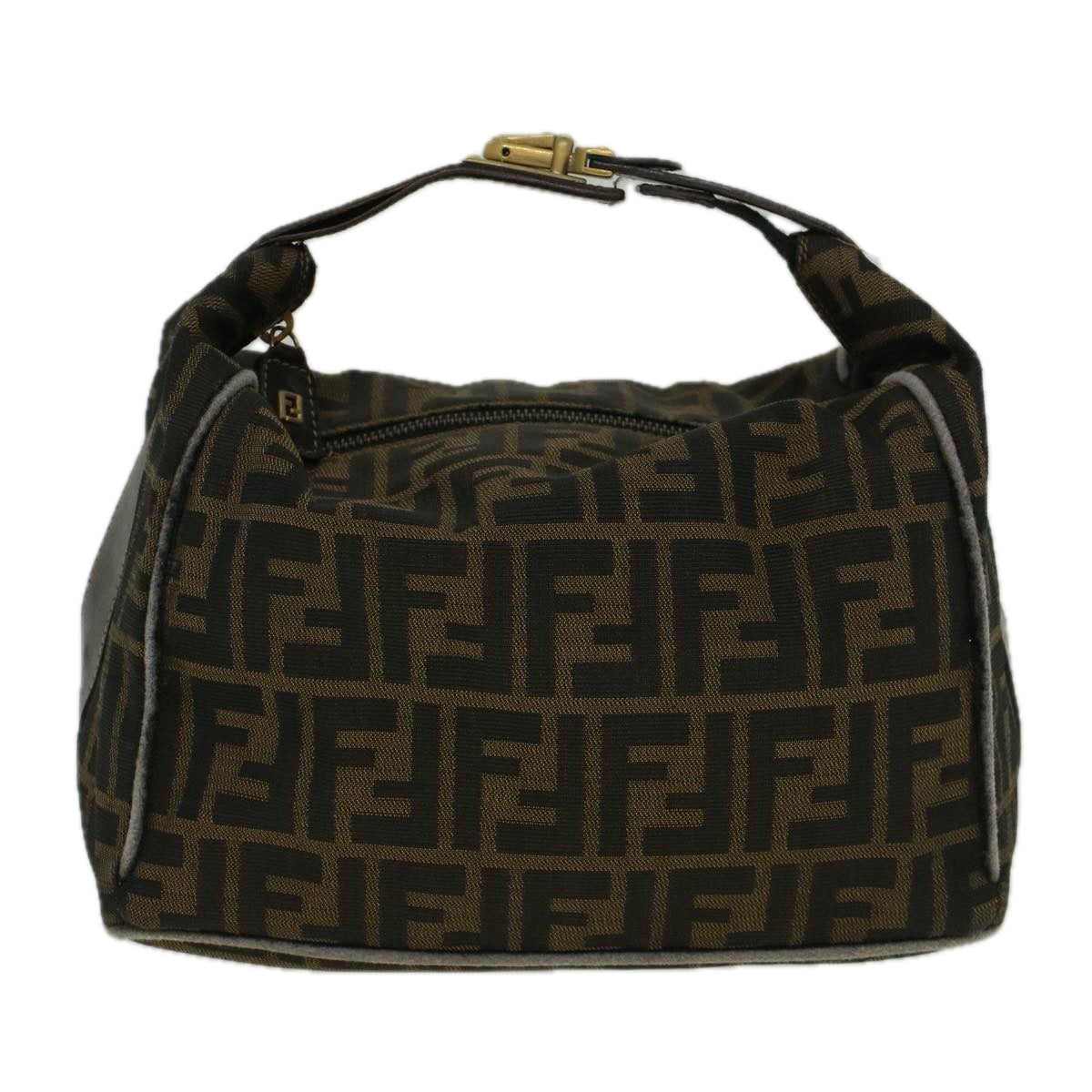 FENDI Zucca Canvas Hand Bag Brown bs9074