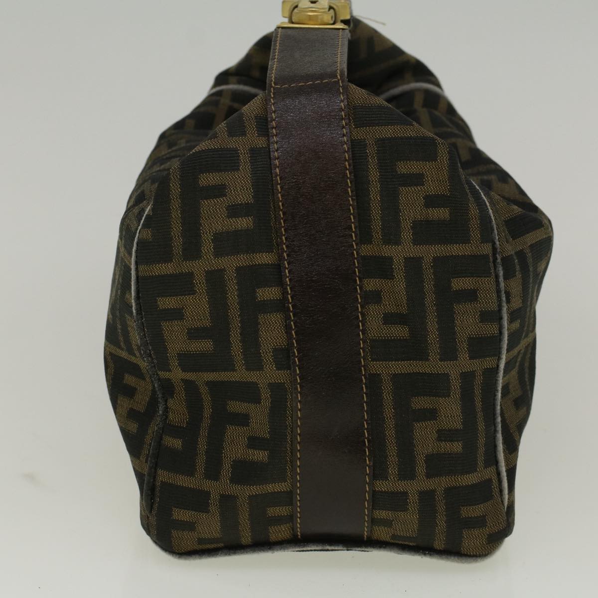 FENDI Zucca Canvas Hand Bag Brown bs9074