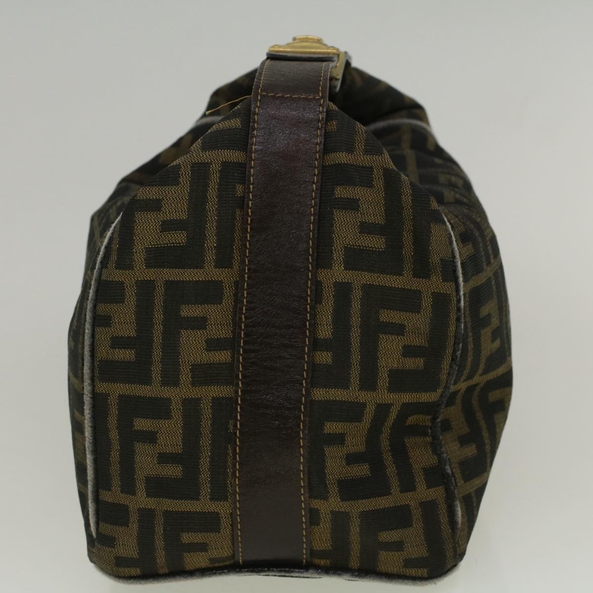 FENDI Zucca Canvas Hand Bag Brown bs9074