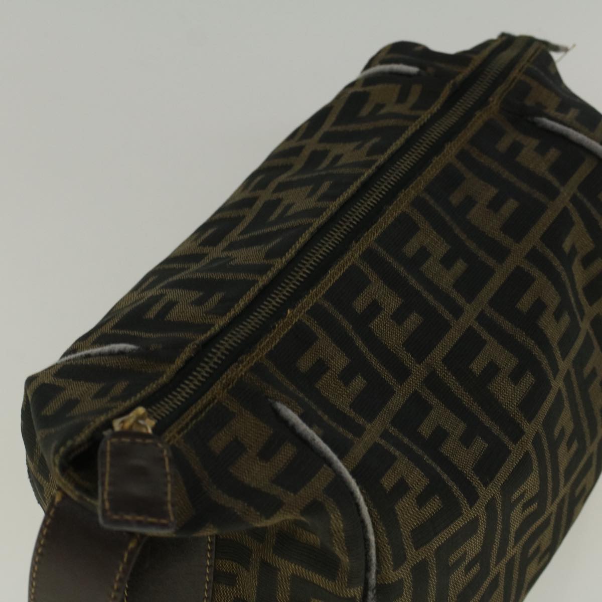 FENDI Zucca Canvas Hand Bag Brown bs9074