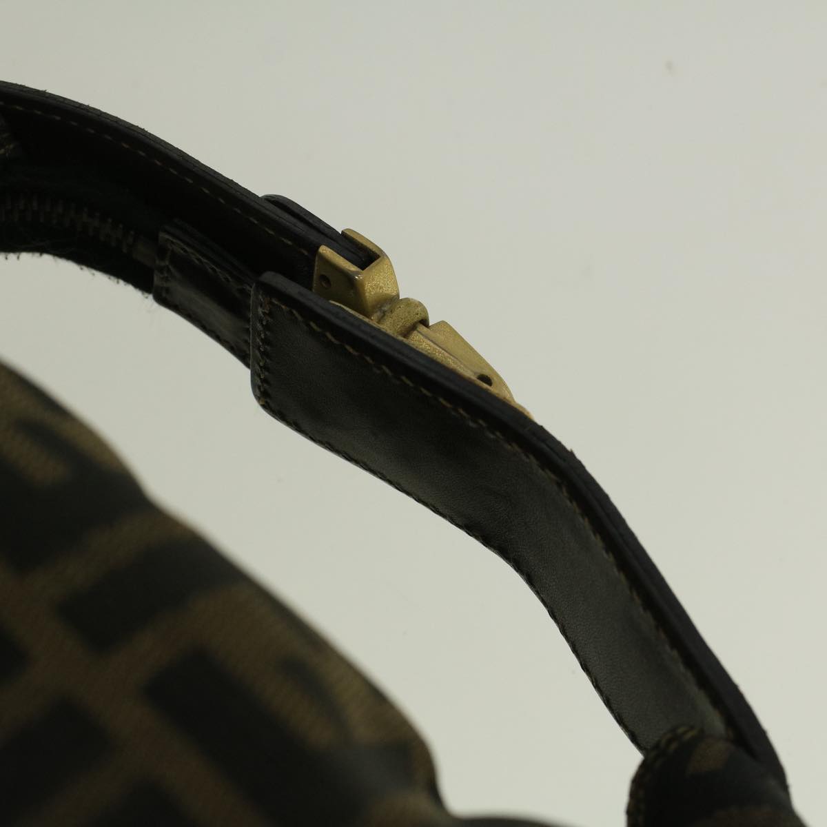 FENDI Zucca Canvas Hand Bag Brown bs9074