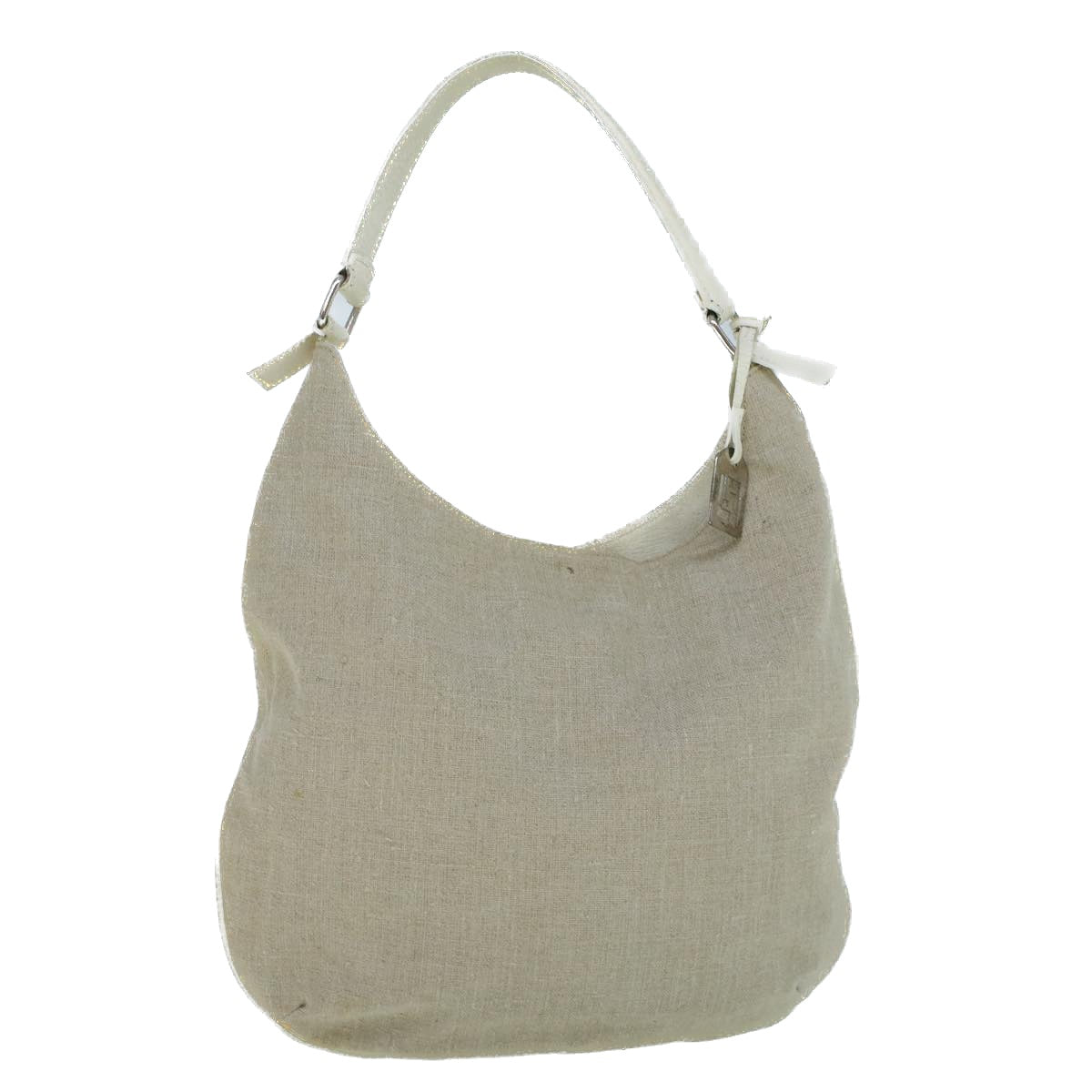 FENDI Shoulder Bag Canvas Beige bs9075
