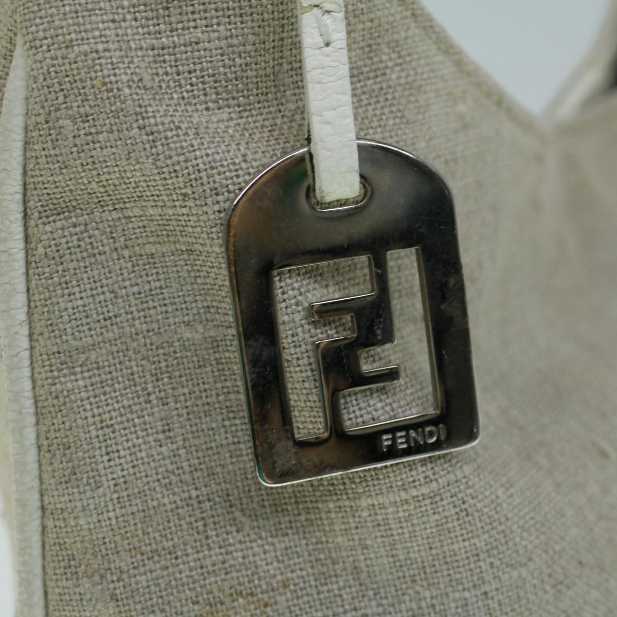 FENDI Shoulder Bag Canvas Beige bs9075