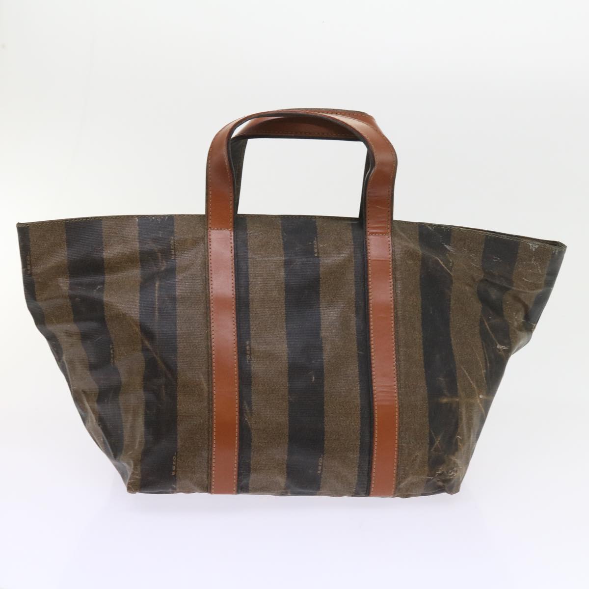 FENDI Pecan Canvas Hand Bag Coated Canvas 3Set Brown Black bs9108