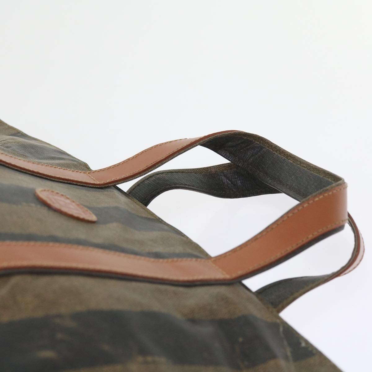 FENDI Pecan Canvas Hand Bag Coated Canvas 3Set Brown Black bs9108